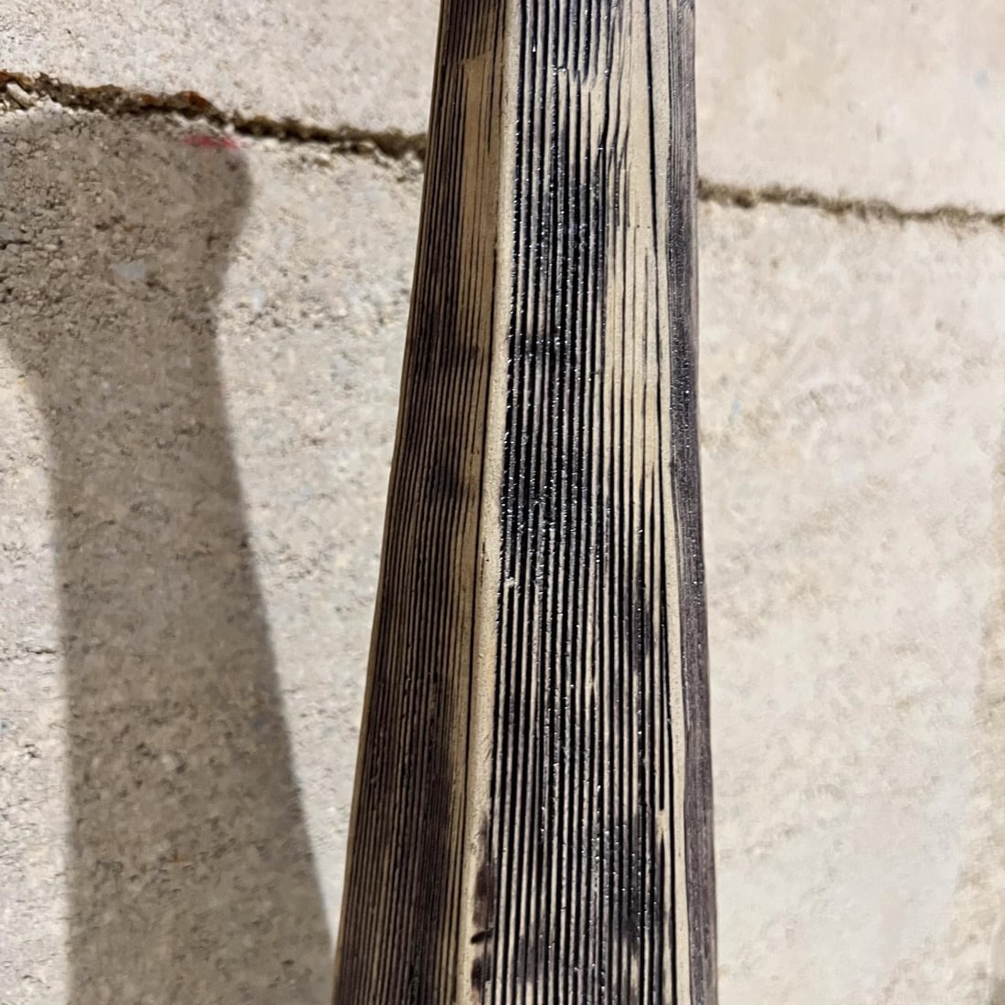 Elongated Modern Textured Vase Art Pottery Black & White - 3