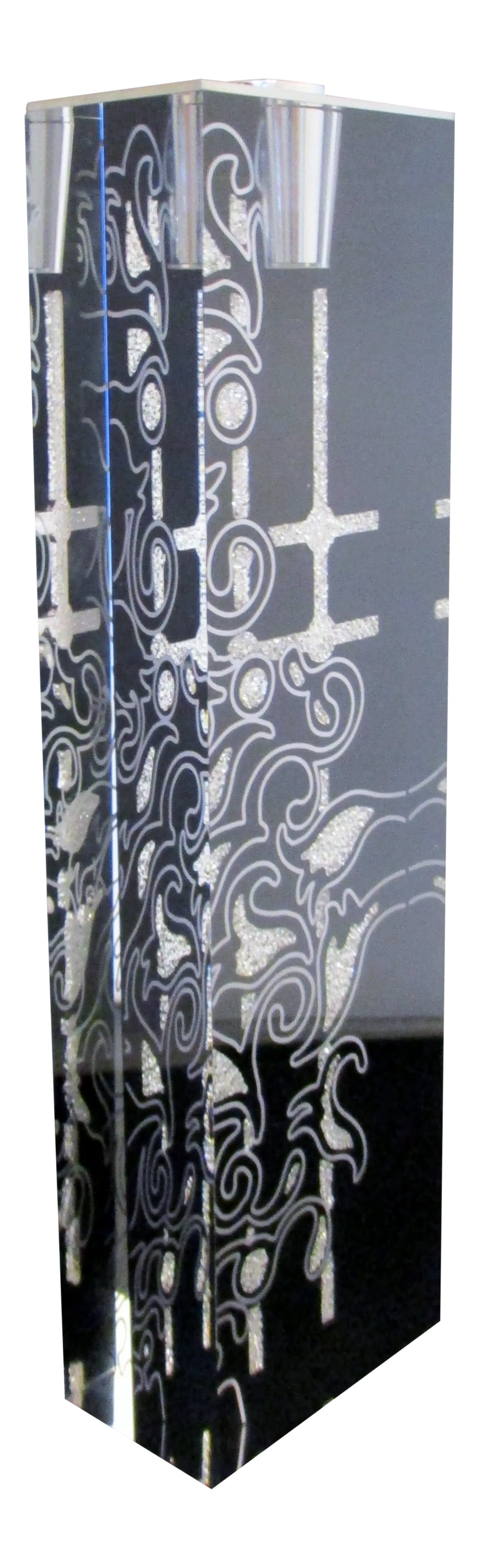 Implexions Crystal Infinity Poetic Tealight Lucite Candle Holder New in Box: An almost endless number of sparkling Swarovski crystals, embedded in highest quality Lucite. Experience a unique symbiosis of enduring, straightforward design and fascinating light and form effects