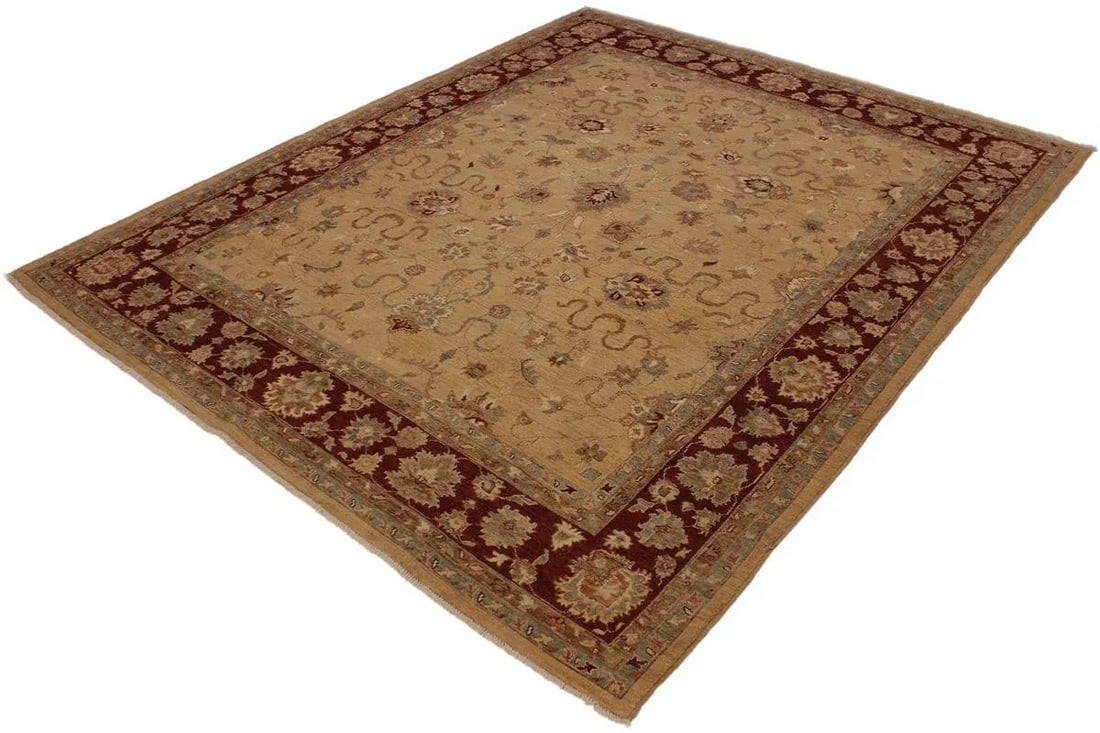 1990s Shabby Chic Contemporary Ziegler Wool Rug -8'0 X 9'9 - 3