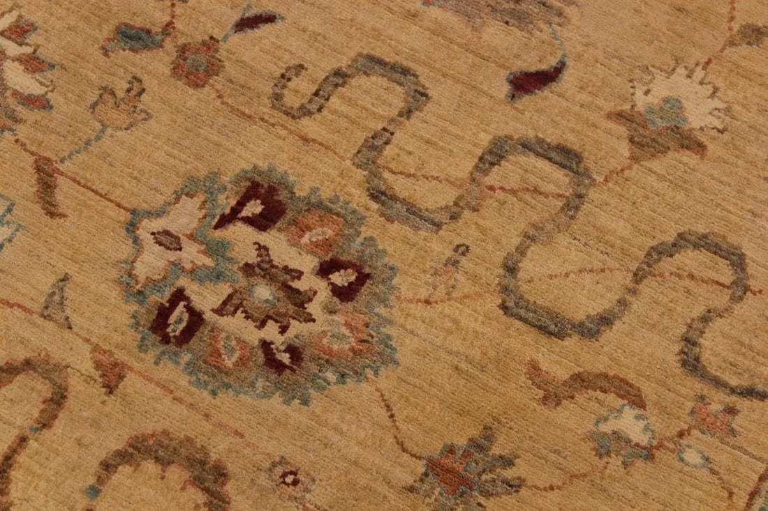 1990s Shabby Chic Contemporary Ziegler Wool Rug -8'0 X 9'9 - 5