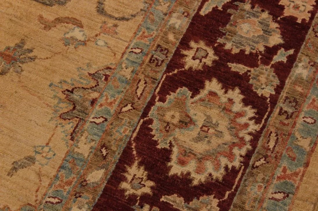 1990s Shabby Chic Contemporary Ziegler Wool Rug -8'0 X 9'9 - 6