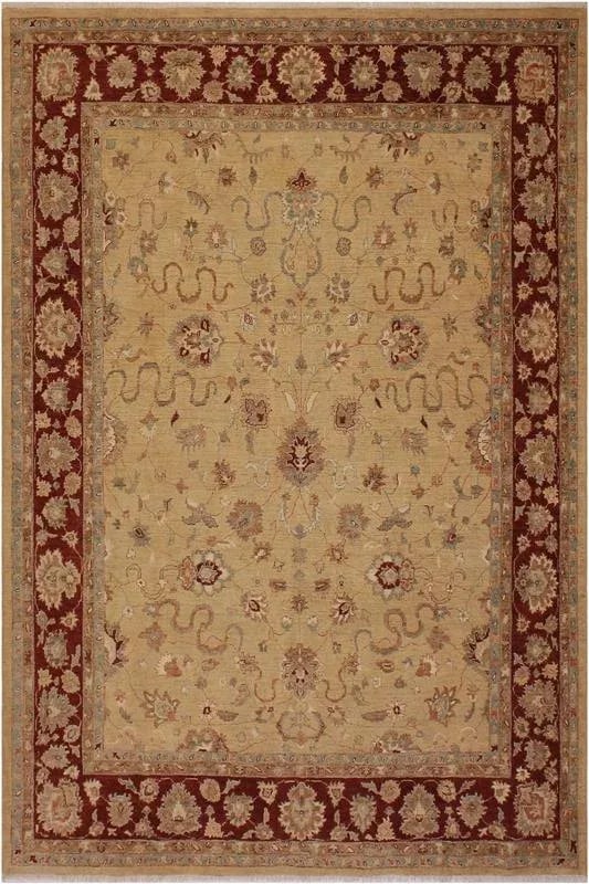 1990s Shabby Chic Contemporary Ziegler Wool Rug -8'0 X 9'9 - 8