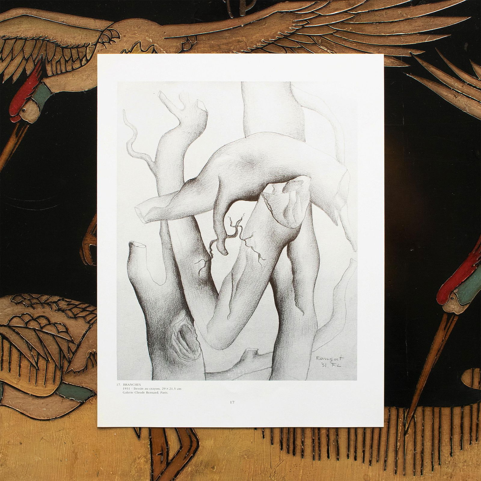 1990 After Fernand Leger "Branches", Black and White Parisian Print - 4