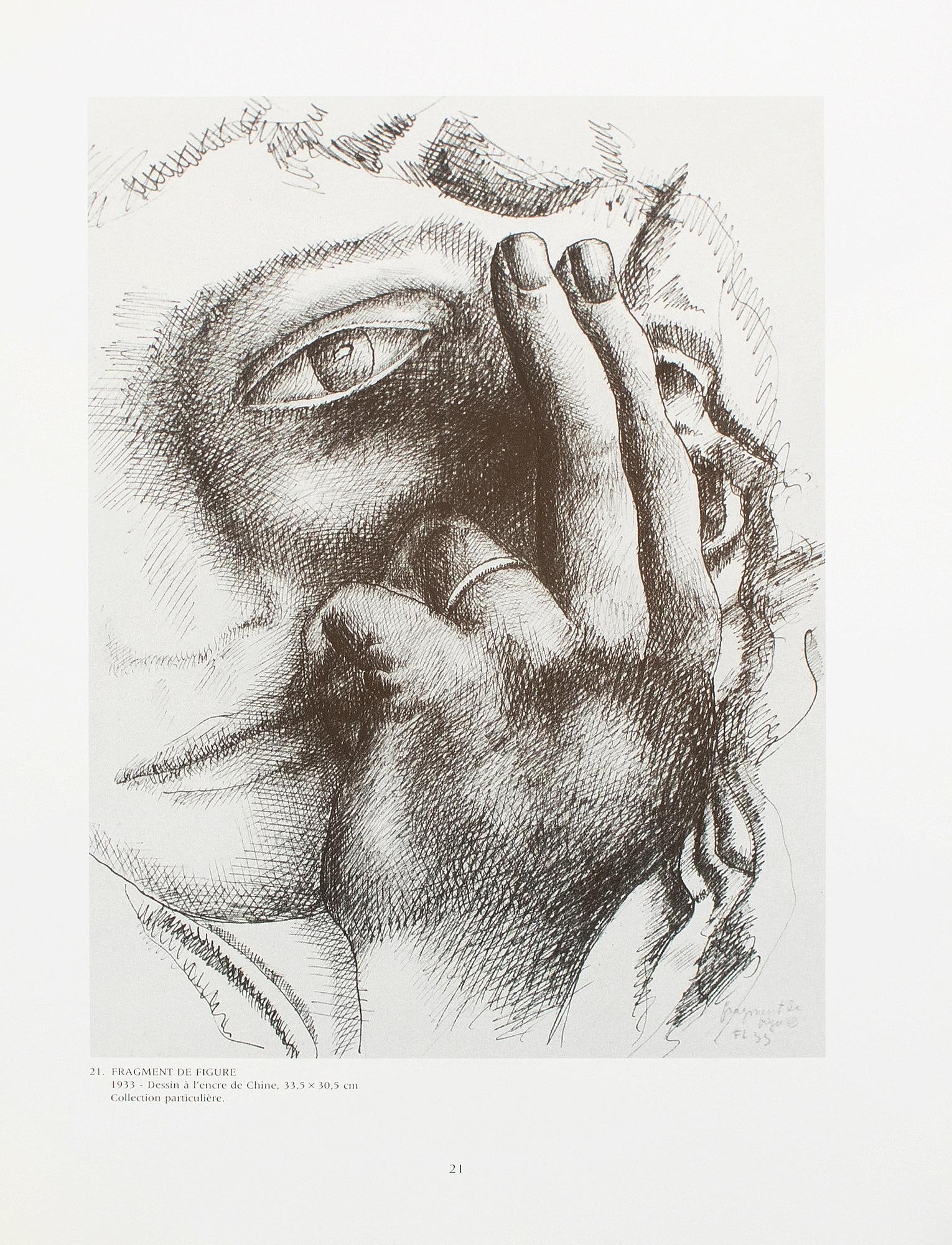 1990 After Fernand Leger "Fragment of Figure", Black and White Parisian Print - 3