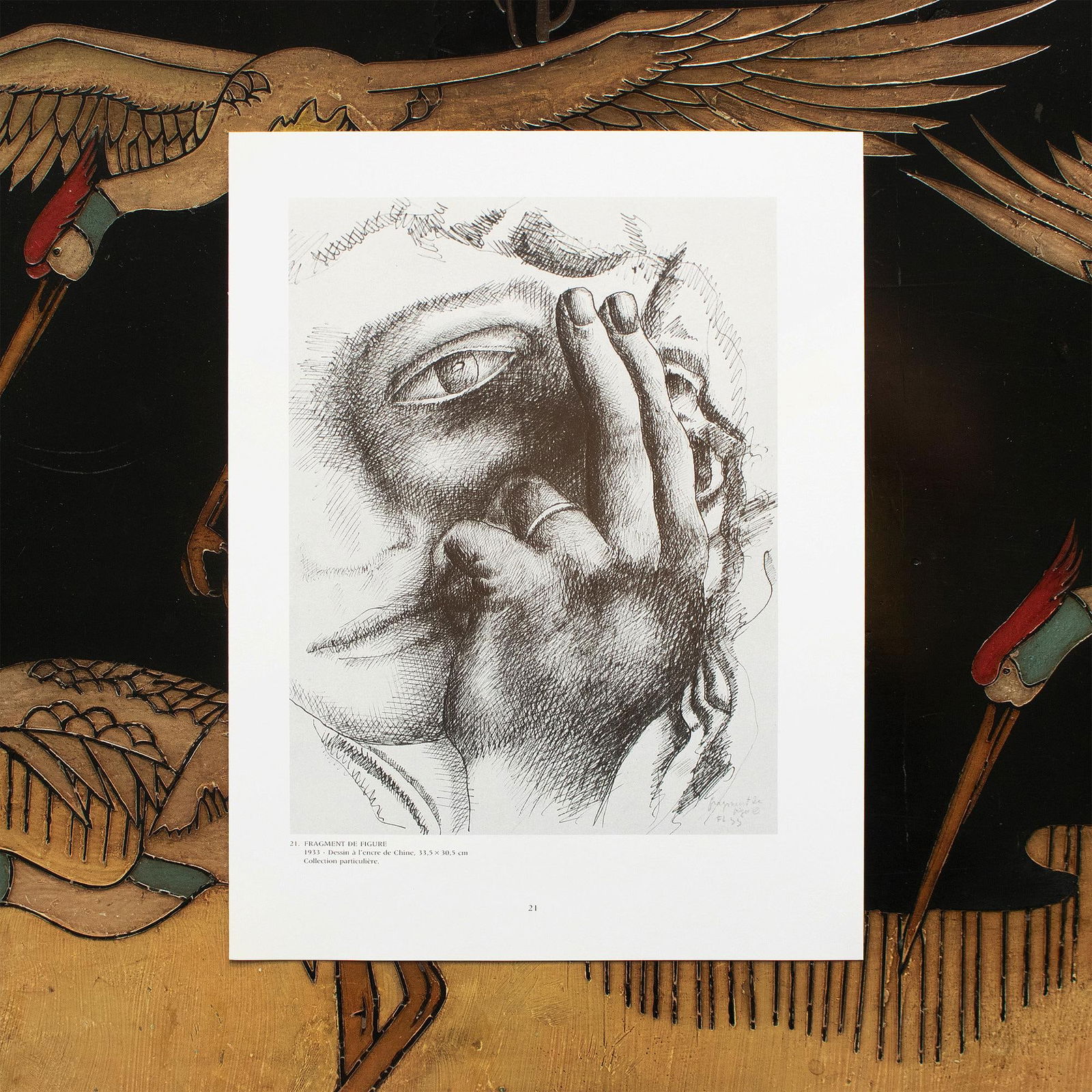 1990 After Fernand Leger "Fragment of Figure", Black and White Parisian Print - 5