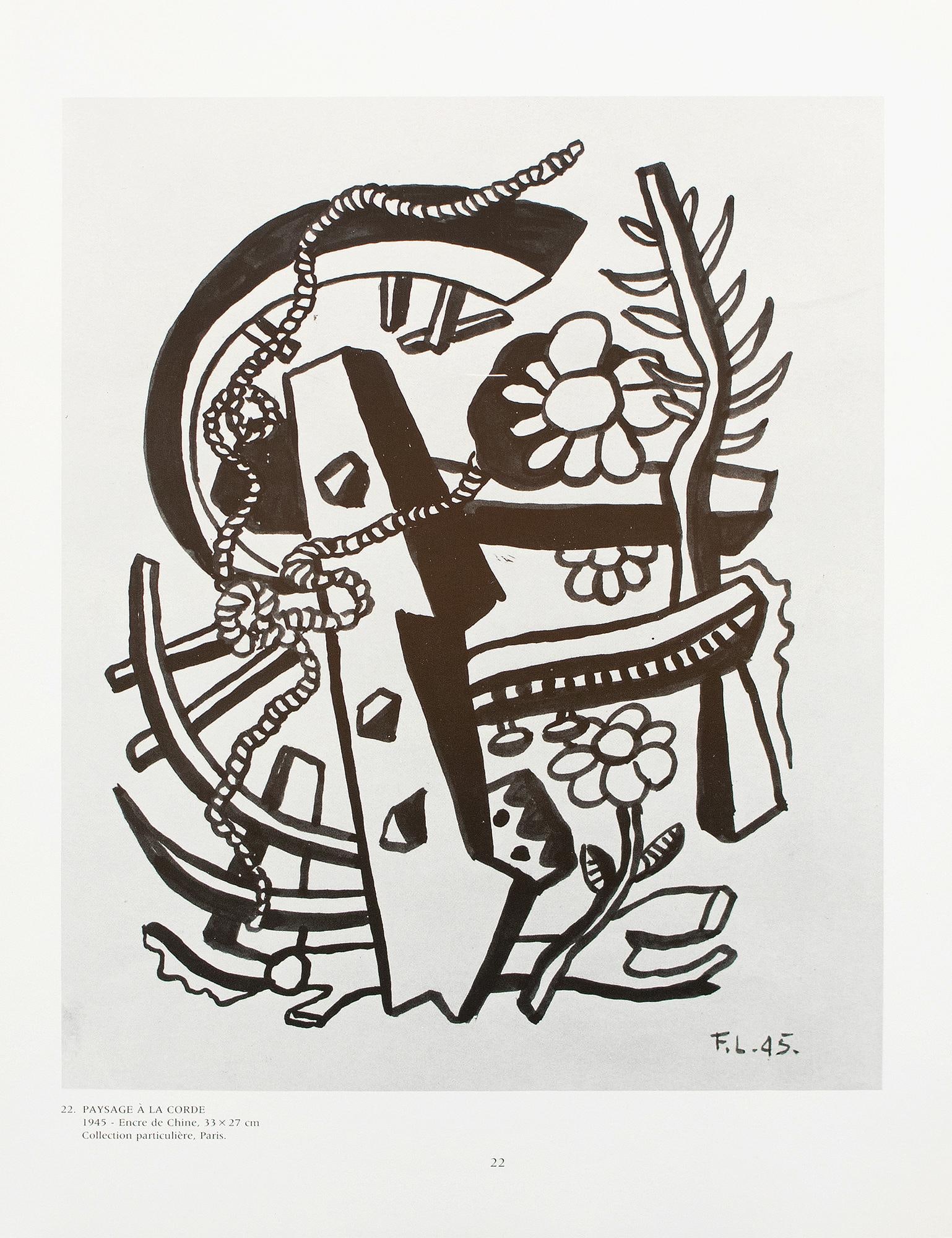 1990 After Fernand Leger "Fragment of Figure", Black and White Parisian Print - 6