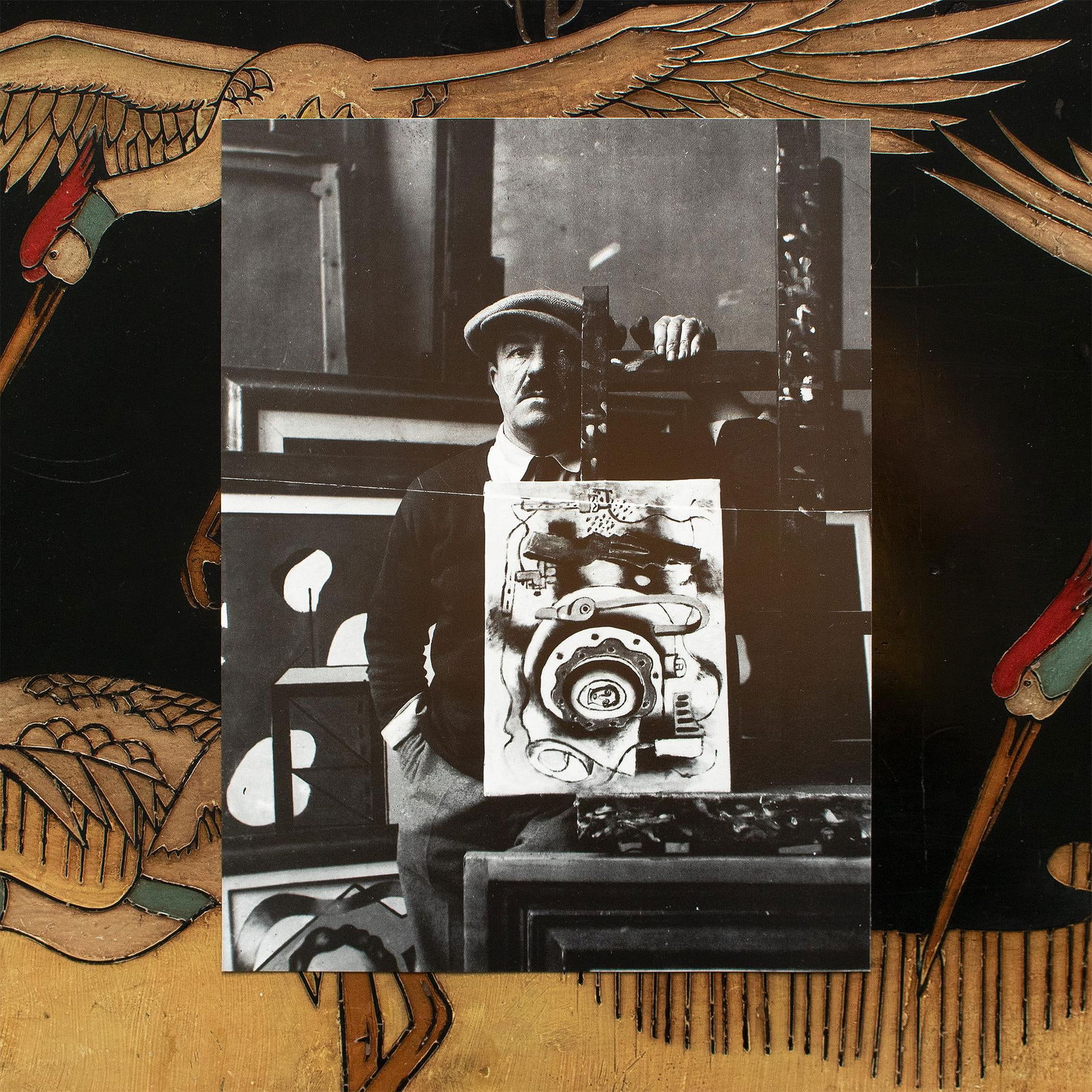 1990 "Photograph of Fernand Leger With Composition", Black and White Parisian Print - 3