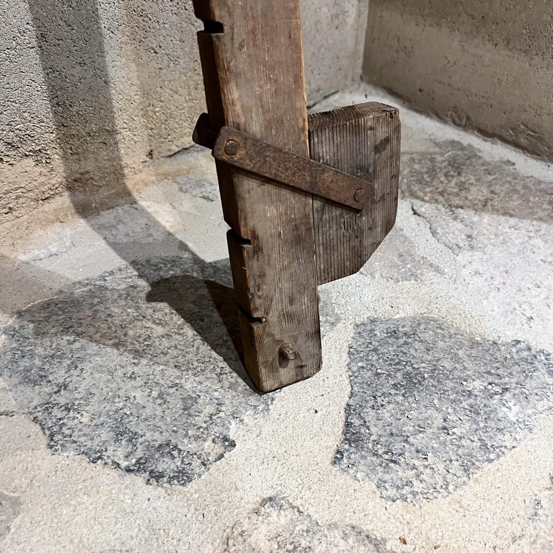 1940s Antique Wood Clamps Rustic Carpentry Tool - 5