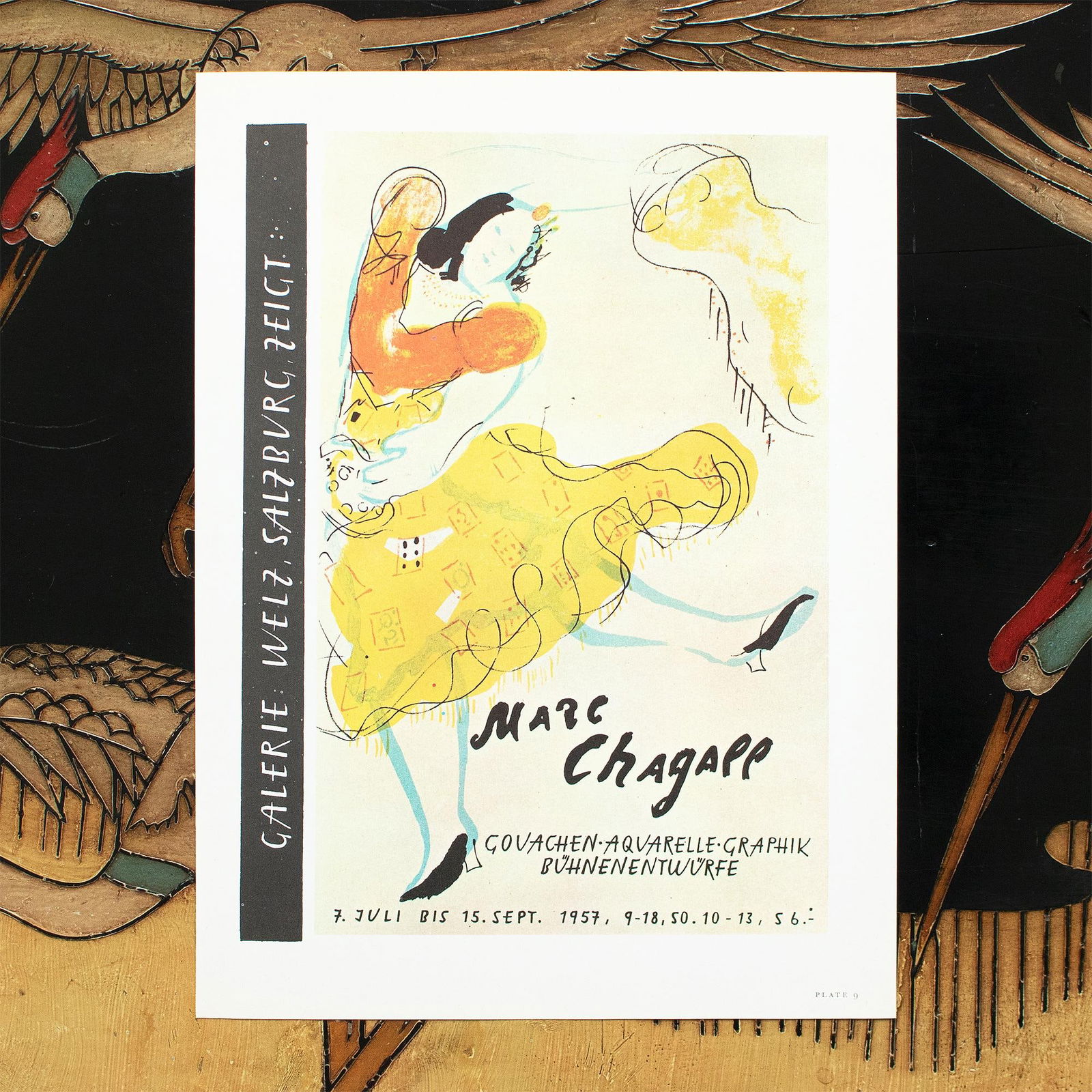 1966 After Marc Chagall, "Welz Salzburg Gallery, 1957 Exhibit" Poster - 4