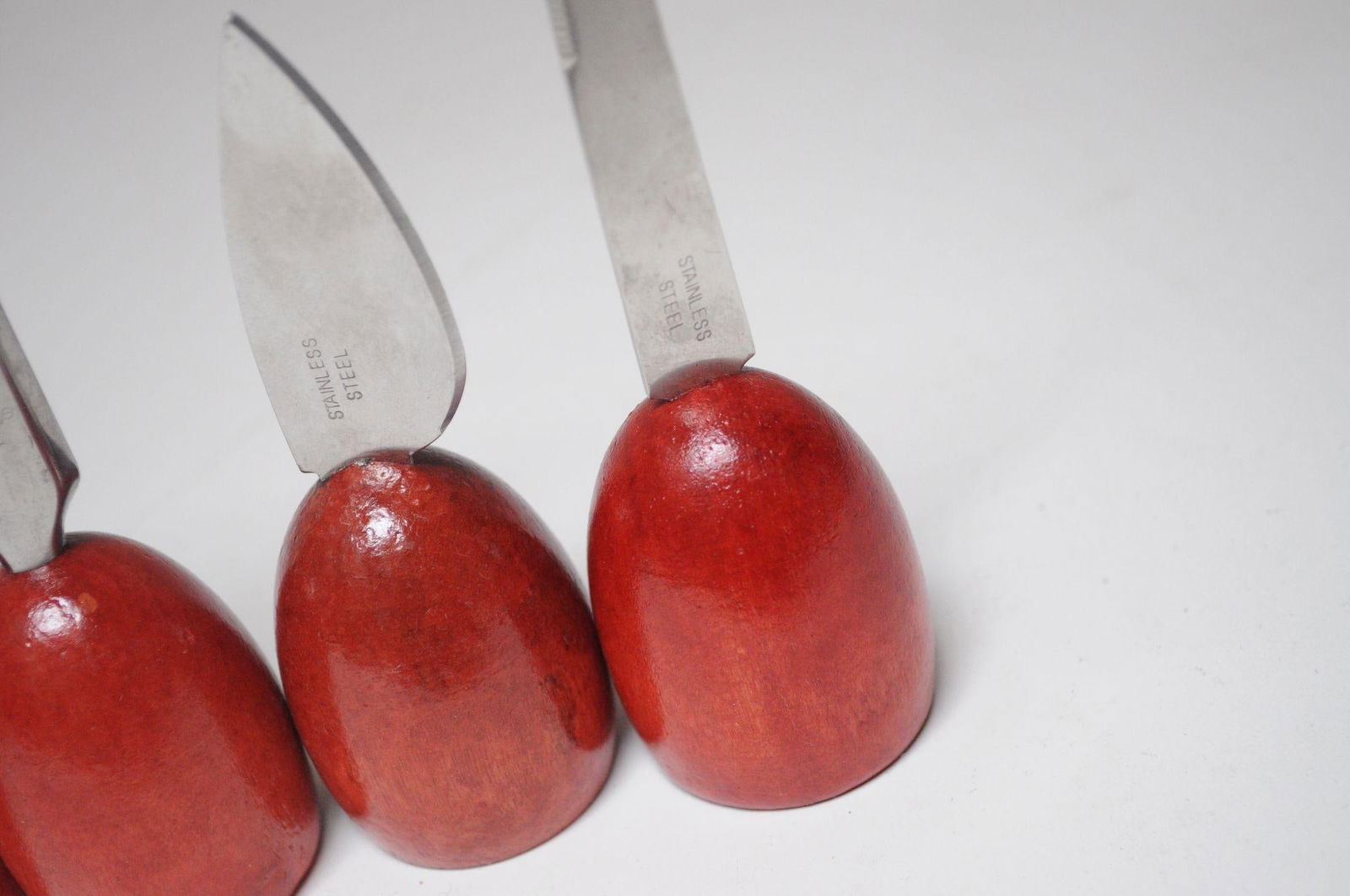 Set of Four Vintage Italian Cheese / Charcuterie Board / Hors d'Oeuvre Utensils in Stainless Steel W - 10