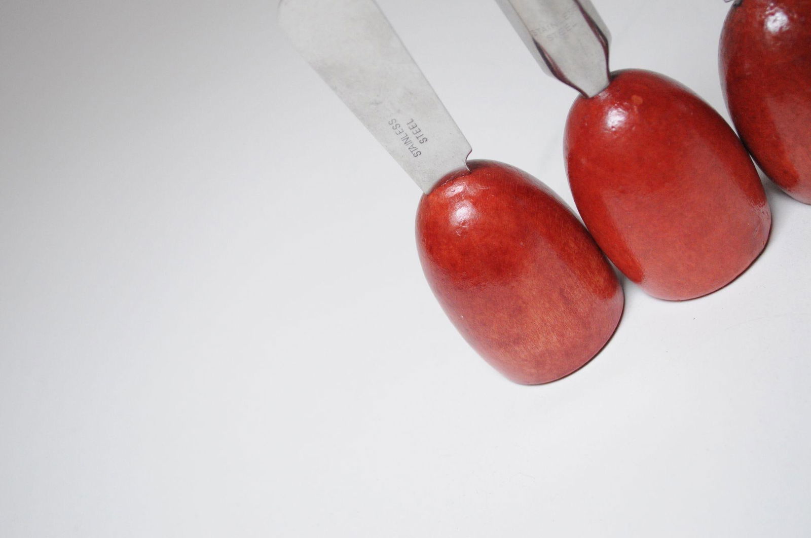 Set of Four Vintage Italian Cheese / Charcuterie Board / Hors d'Oeuvre Utensils in Stainless Steel W - 11