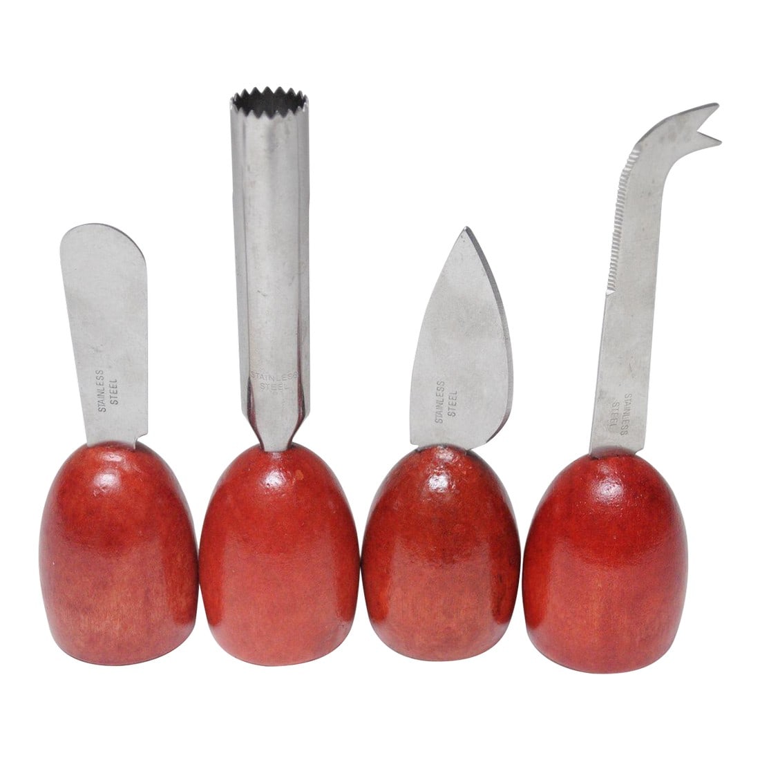 Set of Four Vintage Italian Cheese / Charcuterie Board / Hors d'Oeuvre Utensils in Stainless Steel W (1 of 12)