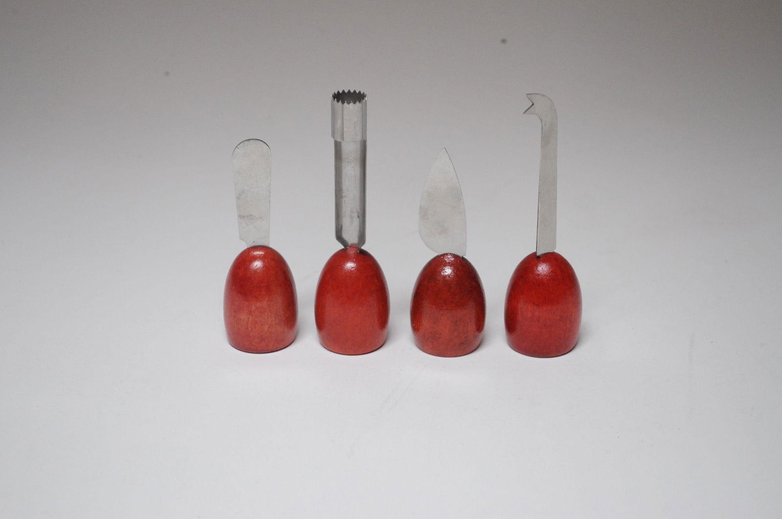 Set of Four Vintage Italian Cheese / Charcuterie Board / Hors d'Oeuvre Utensils in Stainless Steel W - 2