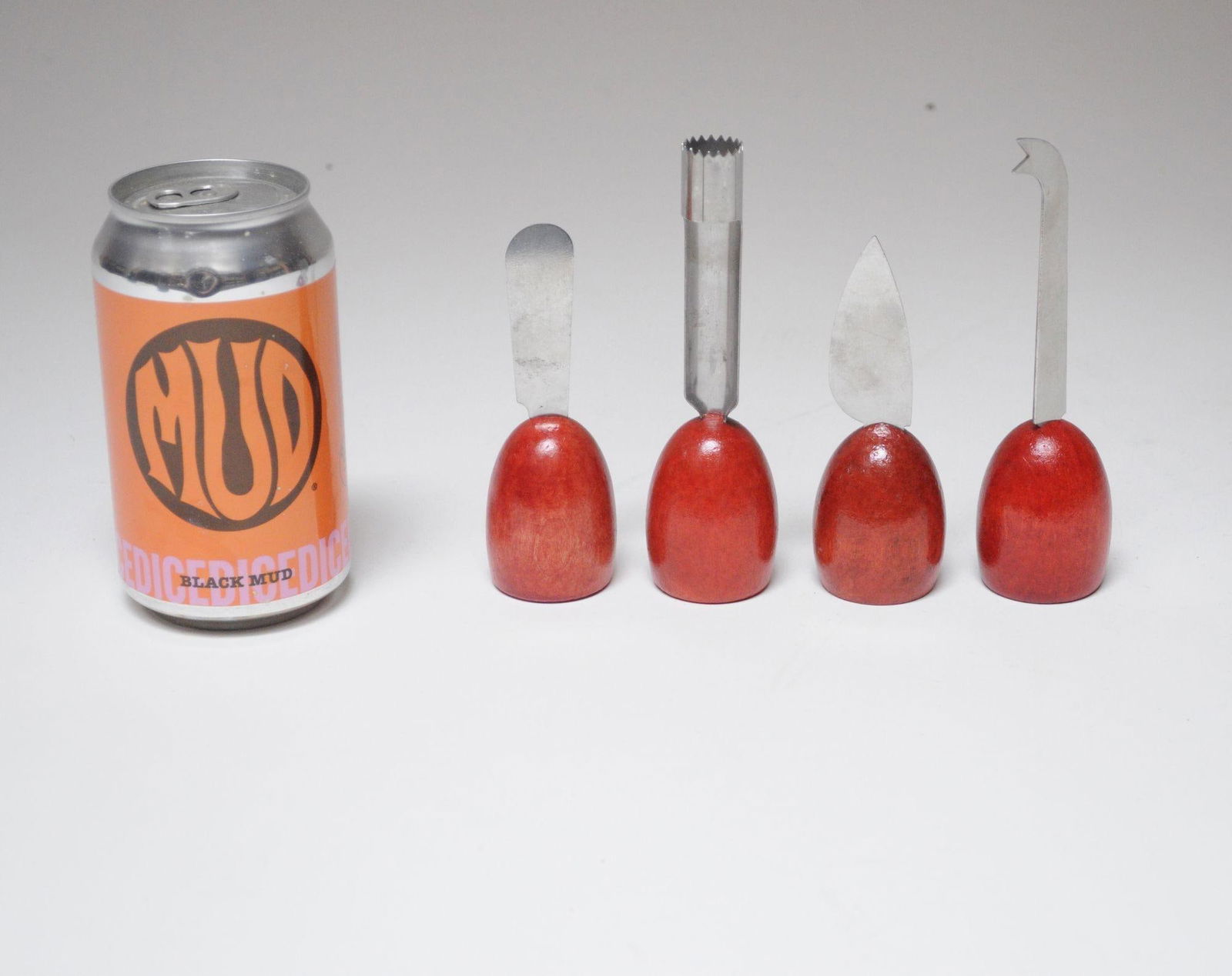 Set of Four Vintage Italian Cheese / Charcuterie Board / Hors d'Oeuvre Utensils in Stainless Steel W - 3