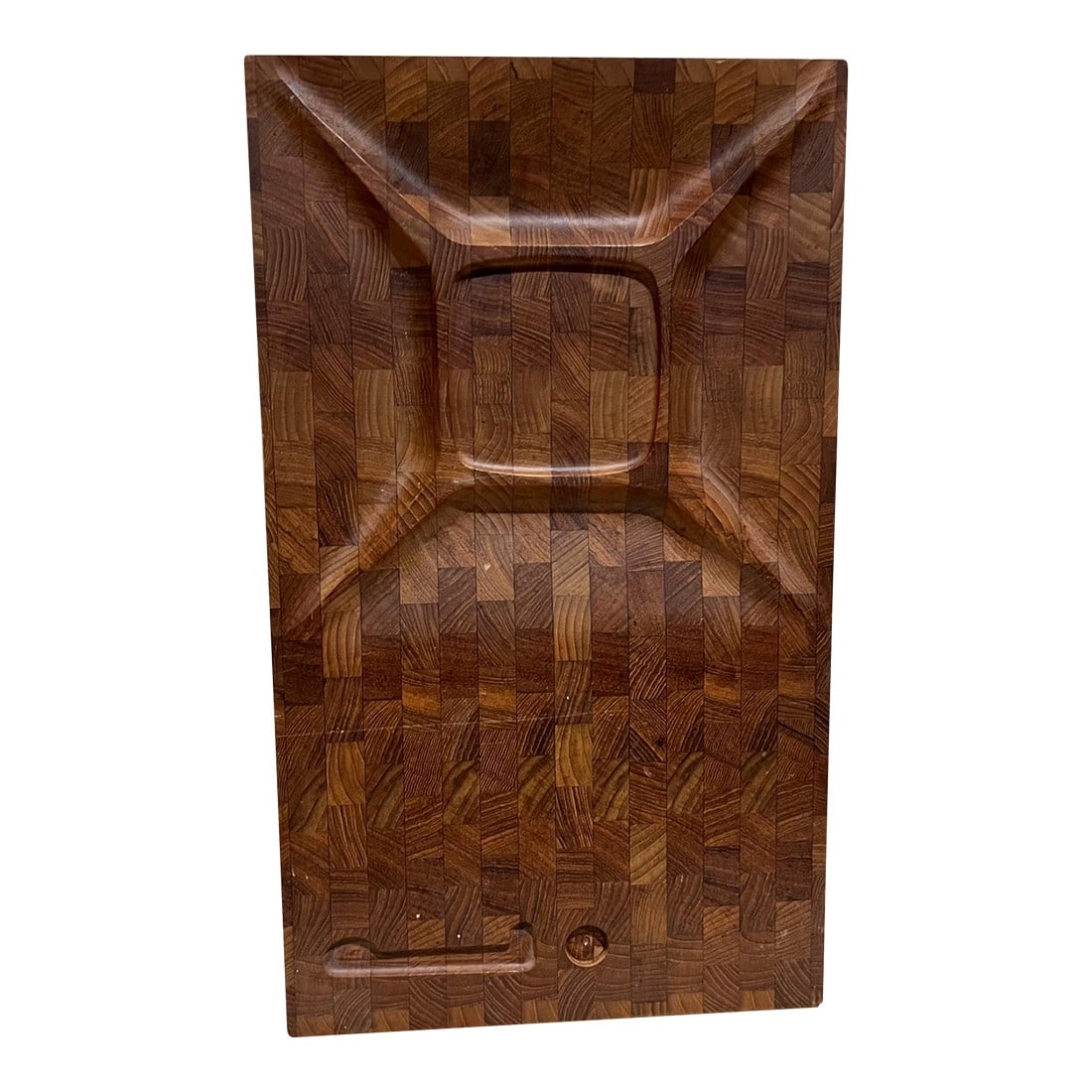 1960s Staved Teak Board Charcuterie Serving Platter Style Dansk: For your consideration, a vintage hostess teak board charcuterie serving llatter style of Jens Quistgaard for Dansk. Dimensions: 21" L x 12.25" W x 1" thick. Please visit take a look at our