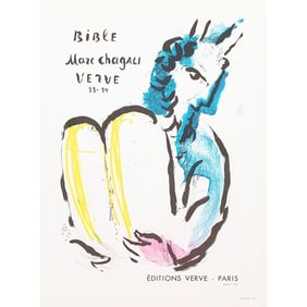 1966 After Marc Chagall, "Bible. Marc Chagall. Verve 1933-34" Poster for the Editions Verve