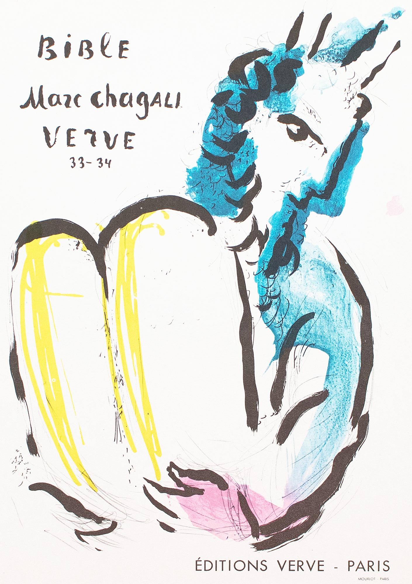 1966 After Marc Chagall, "Bible. Marc Chagall. Verve 1933-34" Poster for the Editions Verve - 5