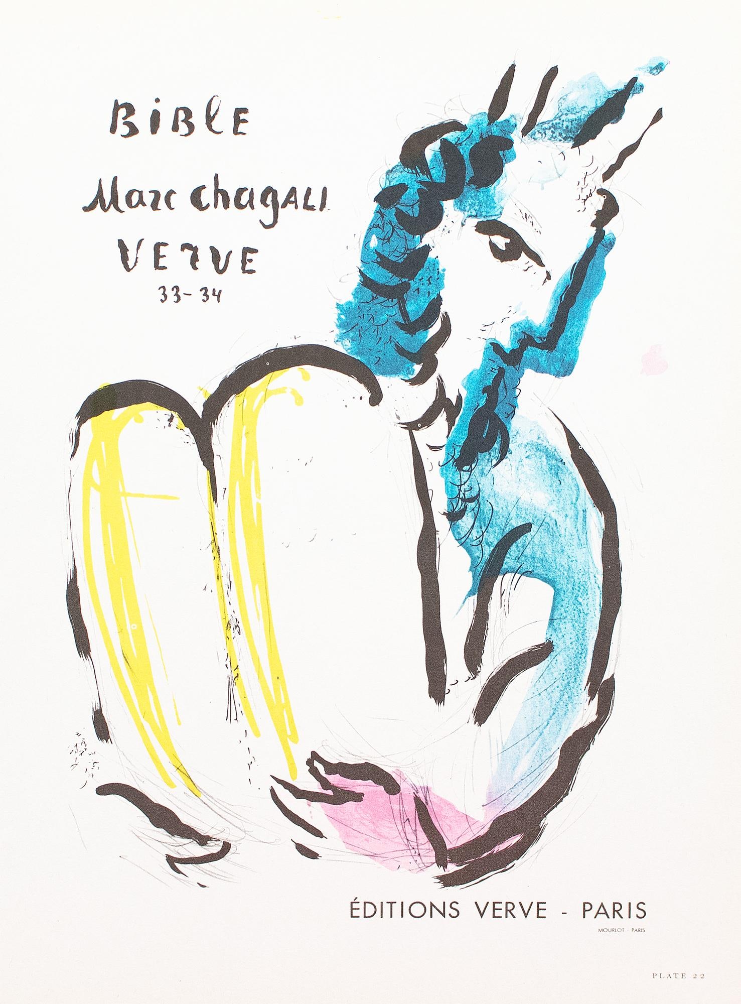 1966 After Marc Chagall, "Bible. Marc Chagall. Verve 1933-34" Poster for the Editions Verve - 6