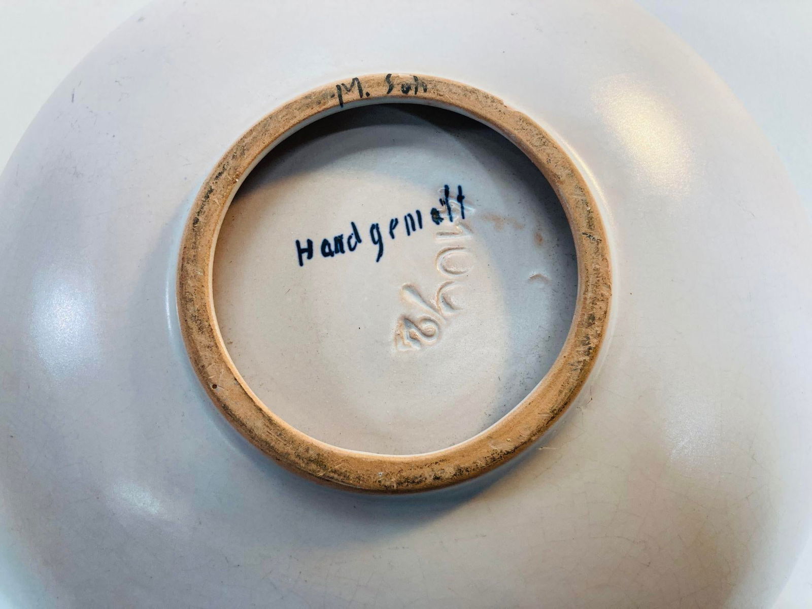 Vintage German Plate Hand-Painted Triangular Dish Catchall 1950s - 11