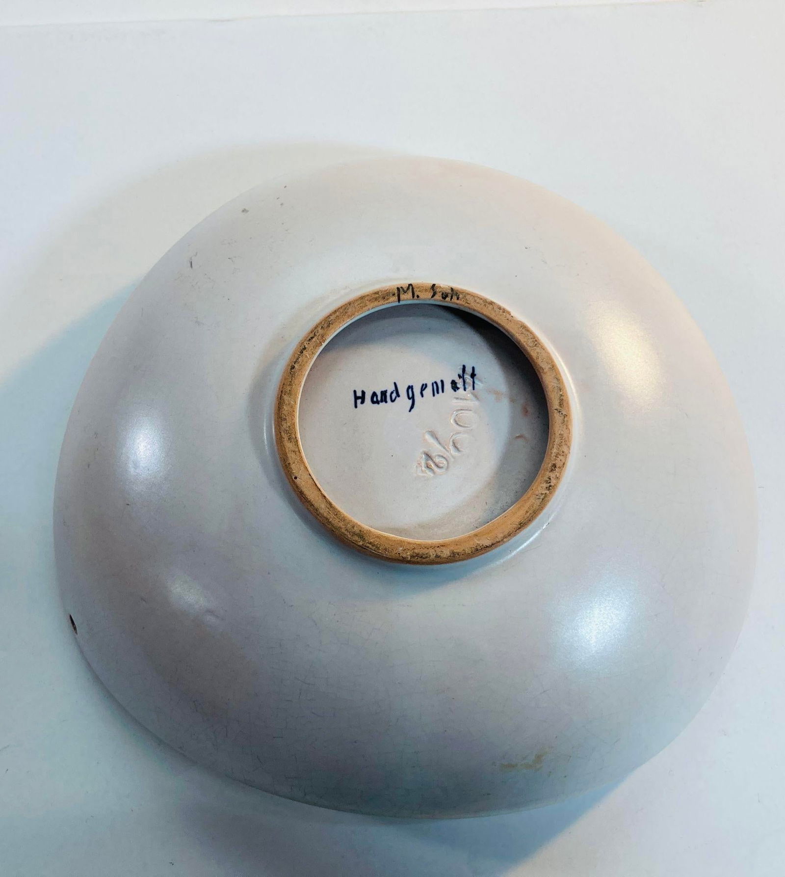 Vintage German Plate Hand-Painted Triangular Dish Catchall 1950s - 12