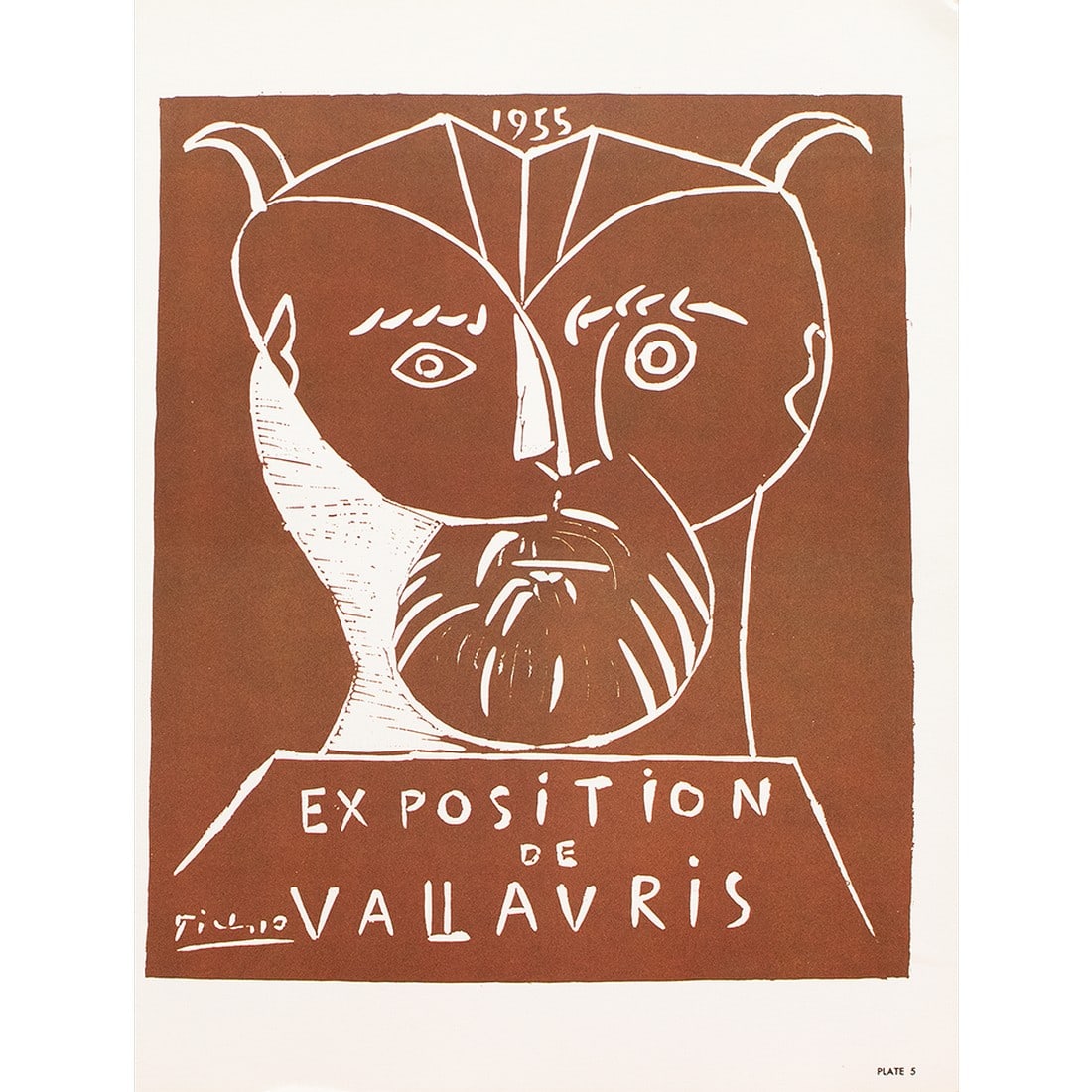 1957 After Pablo Picasso "Exposition De Vallauris, 1955" Full-Color Poster (1 of 6)