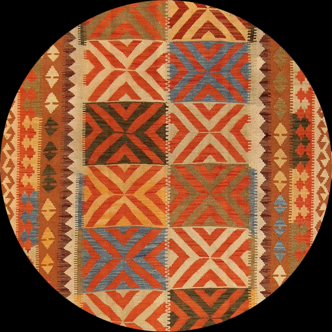 Modern Geometric Kilim Rug, 5'1" X 8'3" - 2