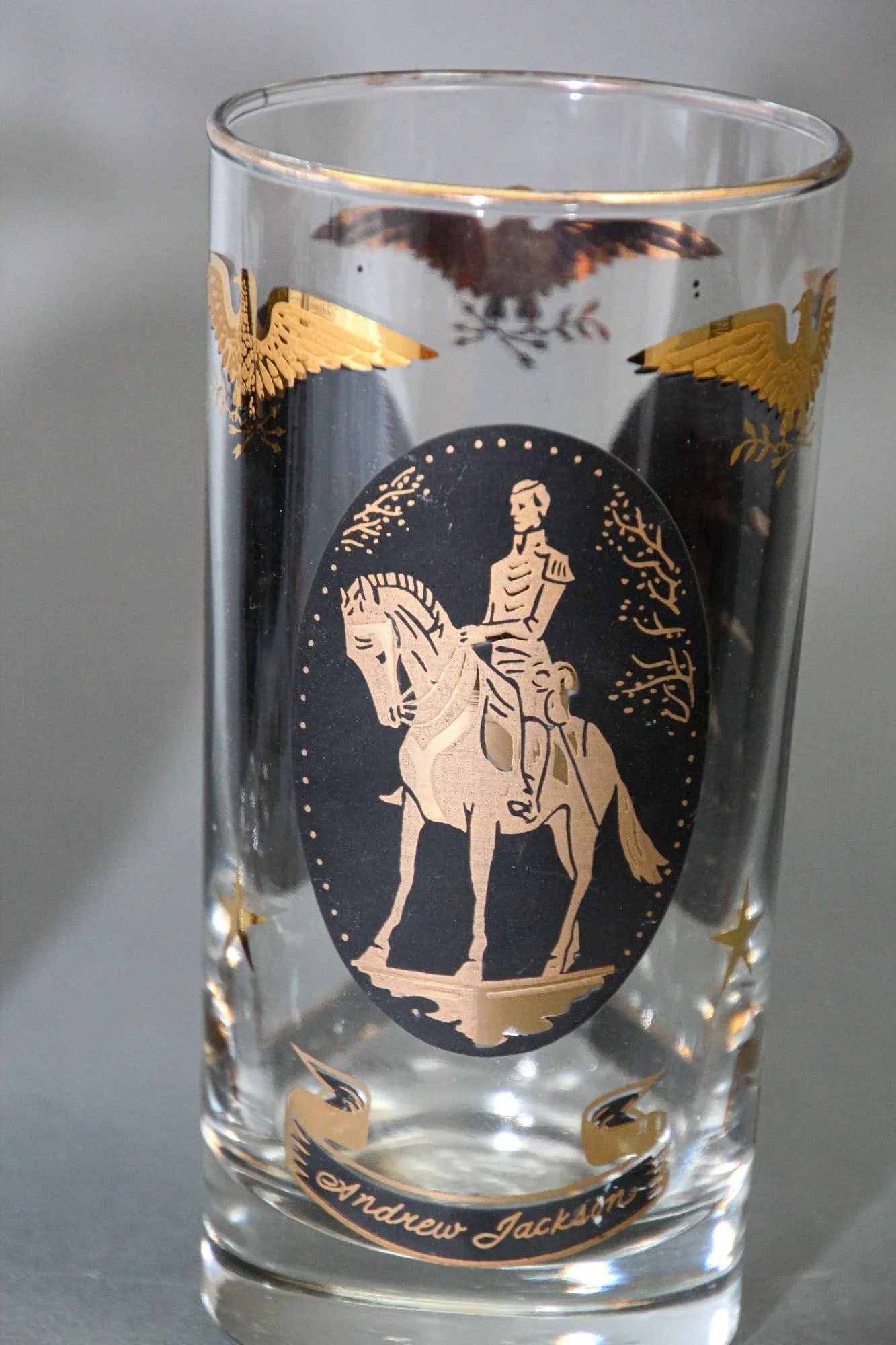 Vintage American Libbey Gold Drinking Glasses Set of 2 Hollywood Regency Retro - 6