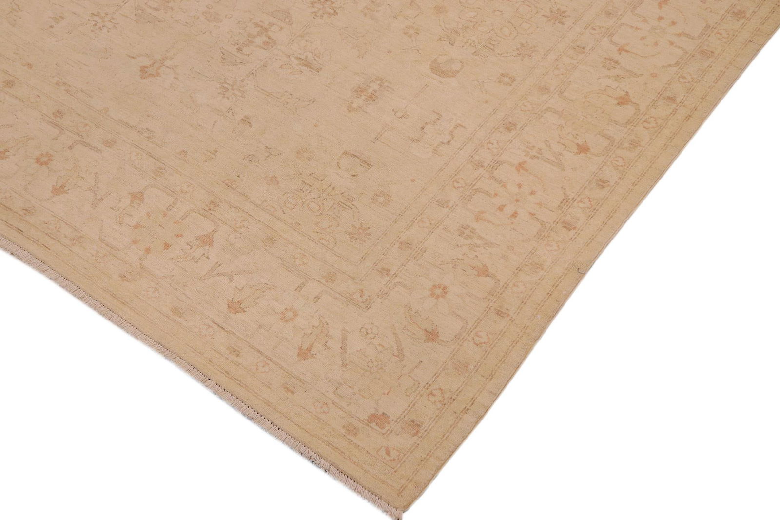 Boho Chic Ziegler Beige Brown Hand-Knotted Wool Rug- 8'9'' X 12'0'' - 4