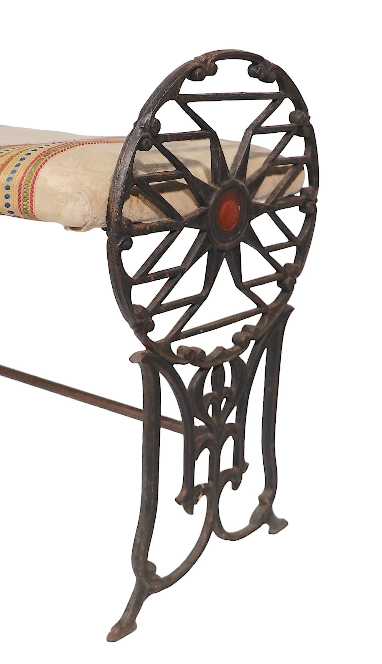 Art Deco Iron Bench C 1920/30's - 8