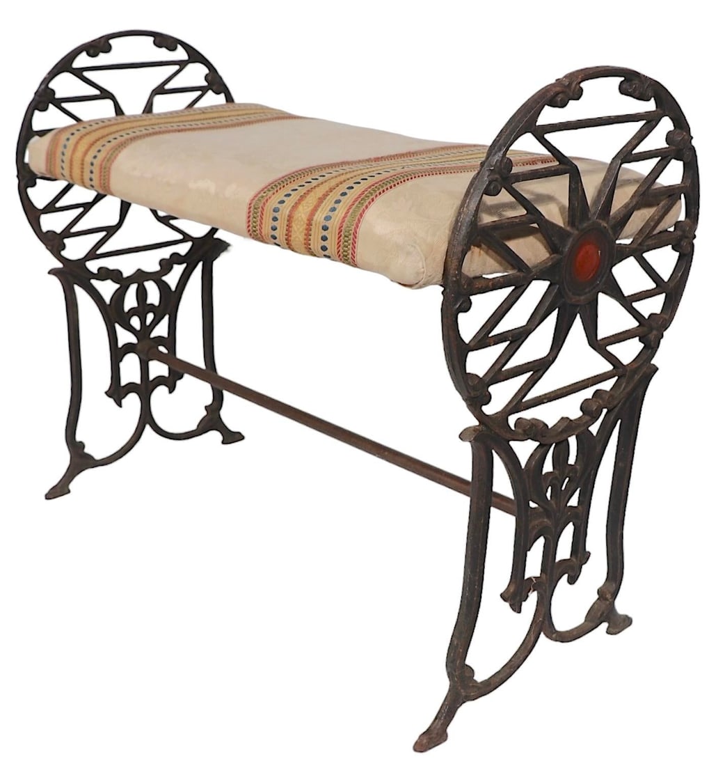 Art Deco Iron Bench C 1920/30's - 9