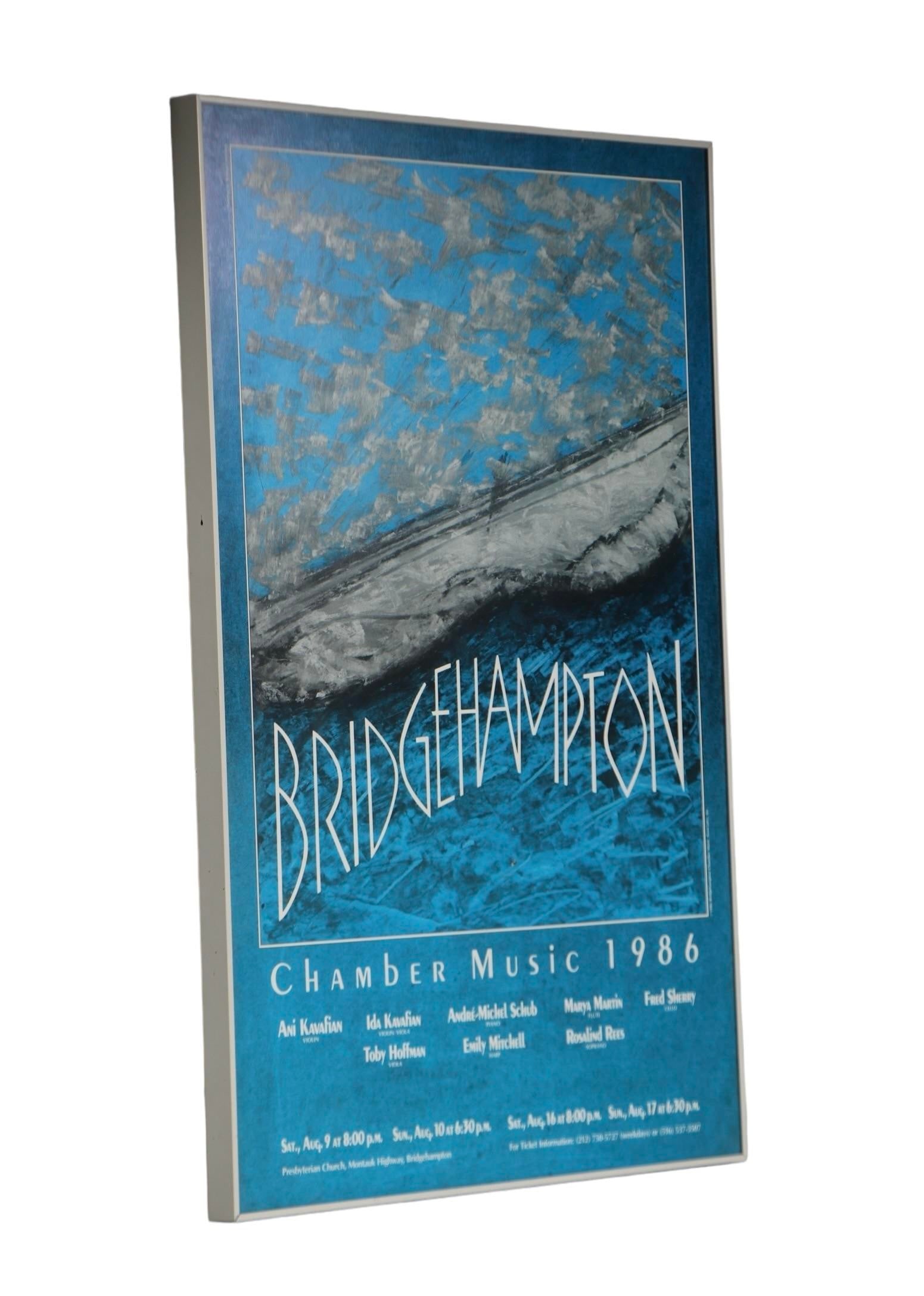 Vintage Bridgehampton Chamber Music Poster C 1986 - 2