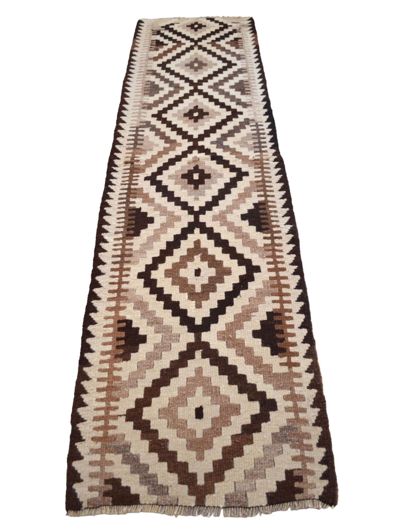 1960s Vintage Handmade Turkish Runner Rug Undyed Wool Hallway Rug - 2"²10"³ × - 6