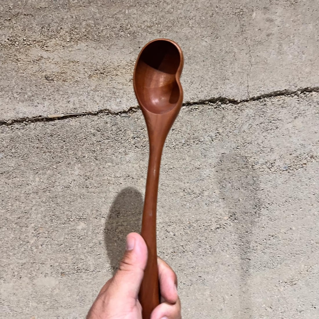 1970s Modern Art Teak Wood Spoon Sculpture - 4