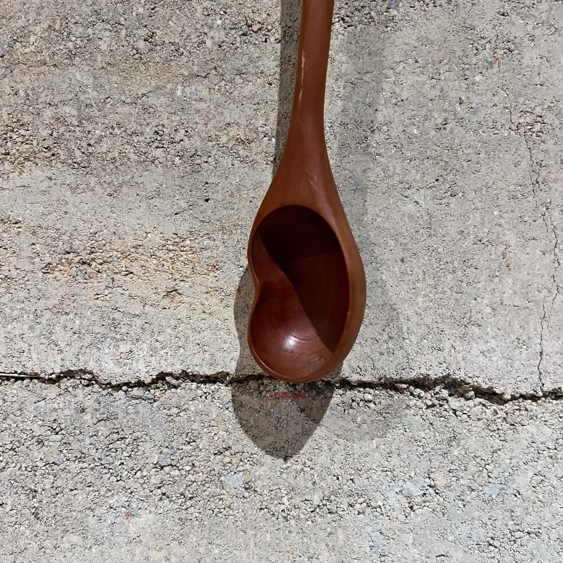 1970s Modern Art Teak Wood Spoon Sculpture - 6