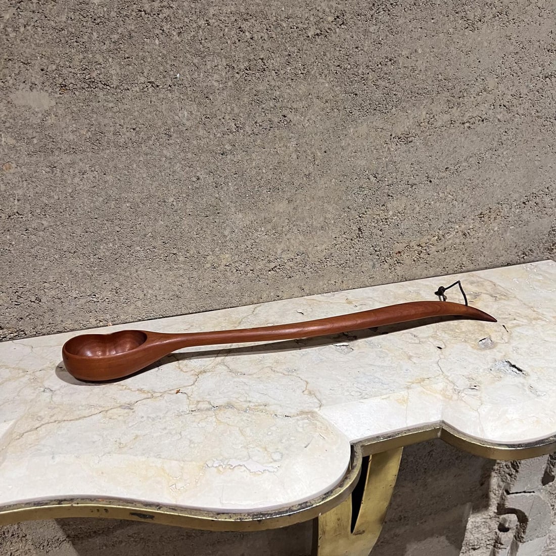 1970s Modern Art Teak Wood Spoon Sculpture - 7