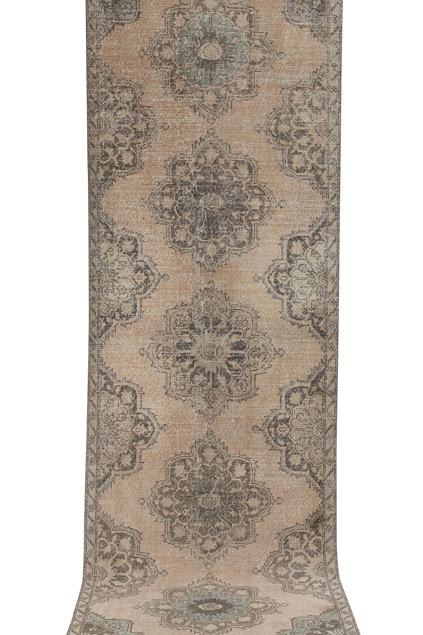 1960s Anatolian Turkish Hand-Knotted Runner 3'7' X 12'5'' - 4