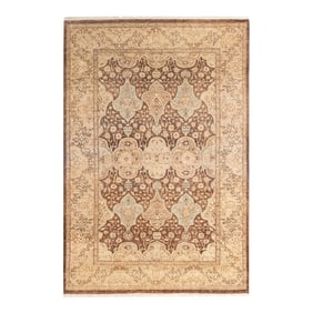 Mogul, One-of-a-Kind Hand-Knotted Area Rug - Brown, 4' 1" x 6' 1"