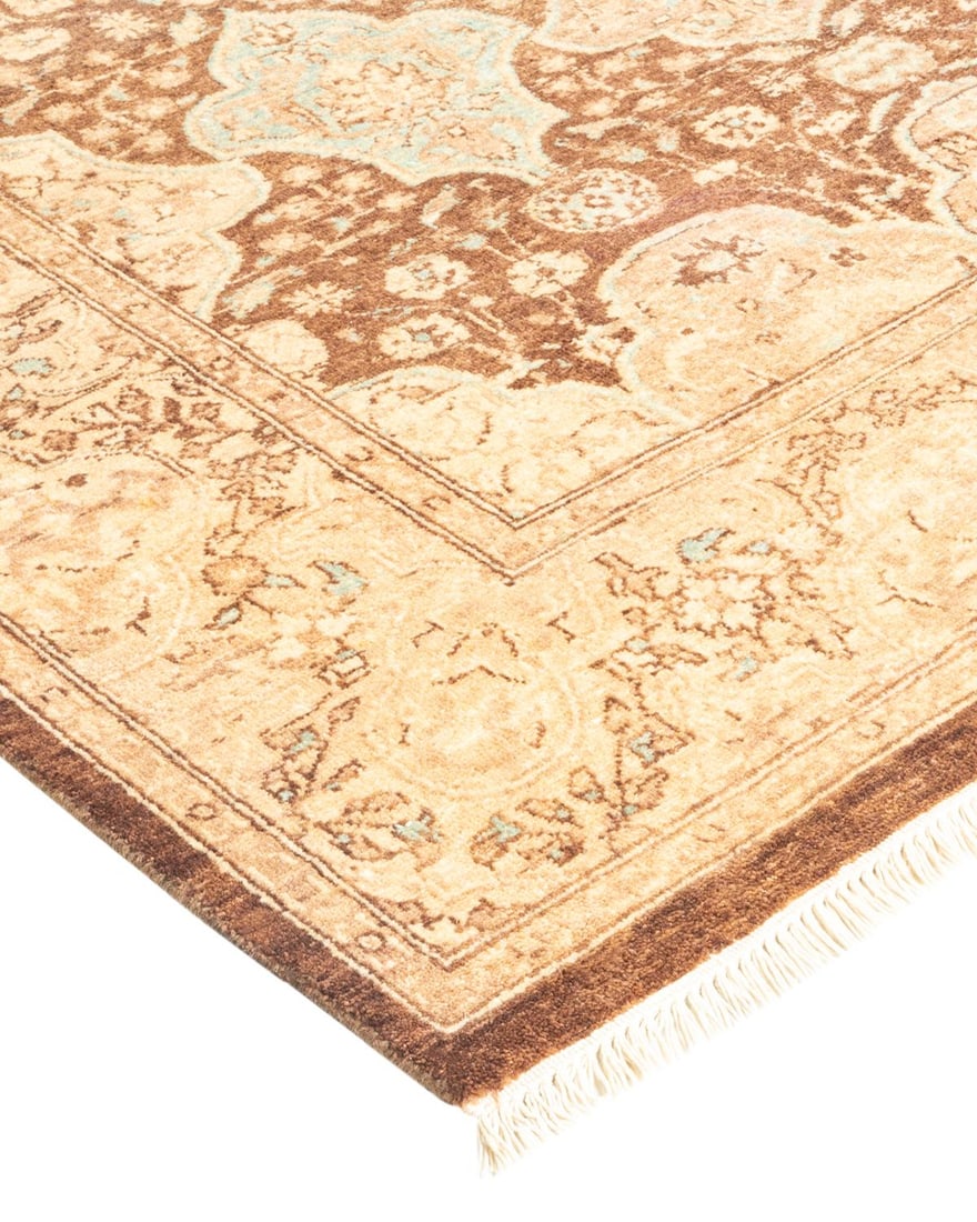 Mogul, One-of-a-Kind Hand-Knotted Area Rug - Brown, 4' 1" x 6' 1" - 2