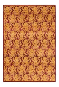Mogul, One-of-a-Kind Hand-Knotted Area Rug - Red , 4' 8" x 6' 10"