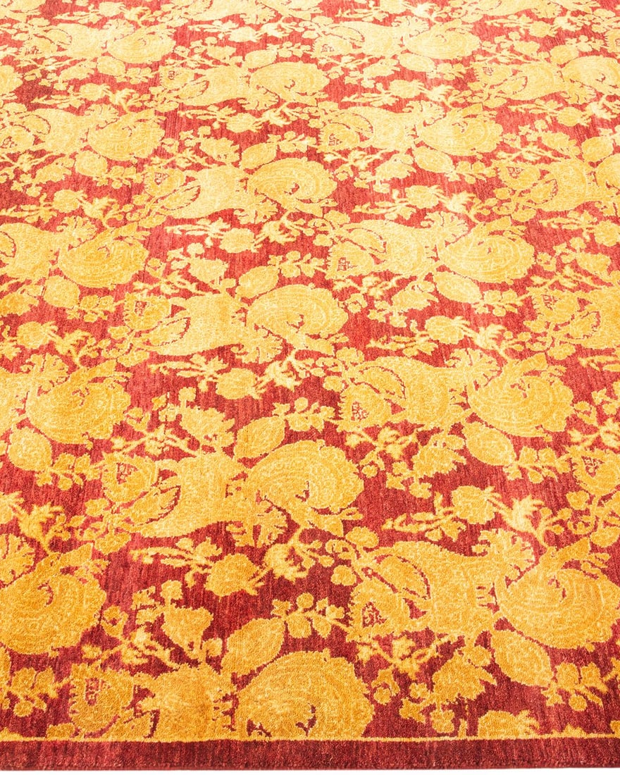 Mogul, One-of-a-Kind Hand-Knotted Area Rug - Red , 4' 8" x 6' 10" - 4