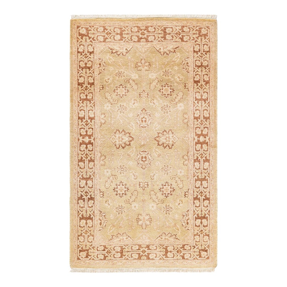 Eclectic, One-of-a-Kind Hand-Knotted Area Rug - Ivory, 3' 1" x 5' 1": With an amalgam of sizes and aesthetic influences ranging from art deco to Rorschach and modernist, the rugs in the Eclectic collection defy definition, asking instead to become intriguing focal