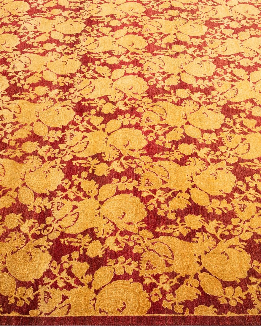 Mogul, One-of-a-Kind Hand-Knotted Area Rug - Red , 4' 8" x 7' 1" - 4