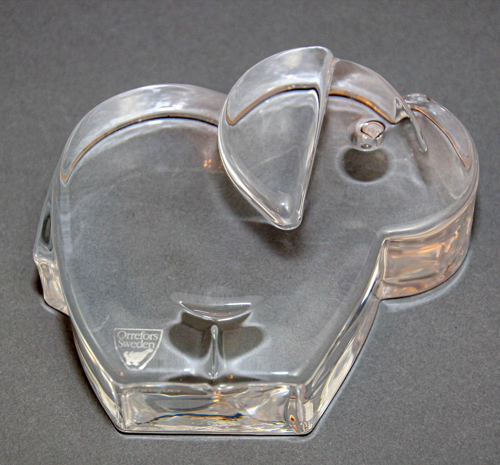 Orrefors Sweden Martti Rytkönen Crystal Elephant Orrefors Glass Paperweight - 11