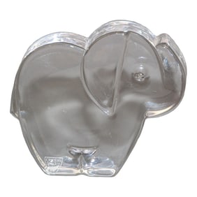 Orrefors Sweden Martti Rytkönen Crystal Elephant Orrefors Glass Paperweight