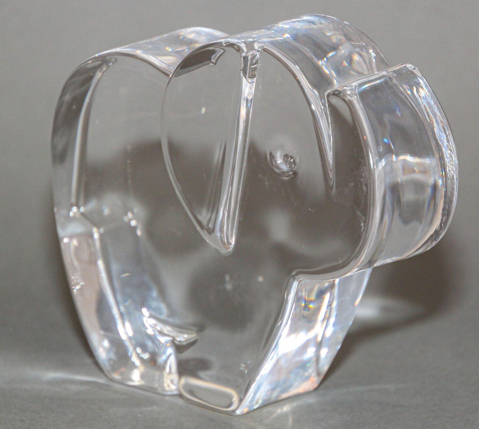 Orrefors Sweden Martti Rytkönen Crystal Elephant Orrefors Glass Paperweight - 2
