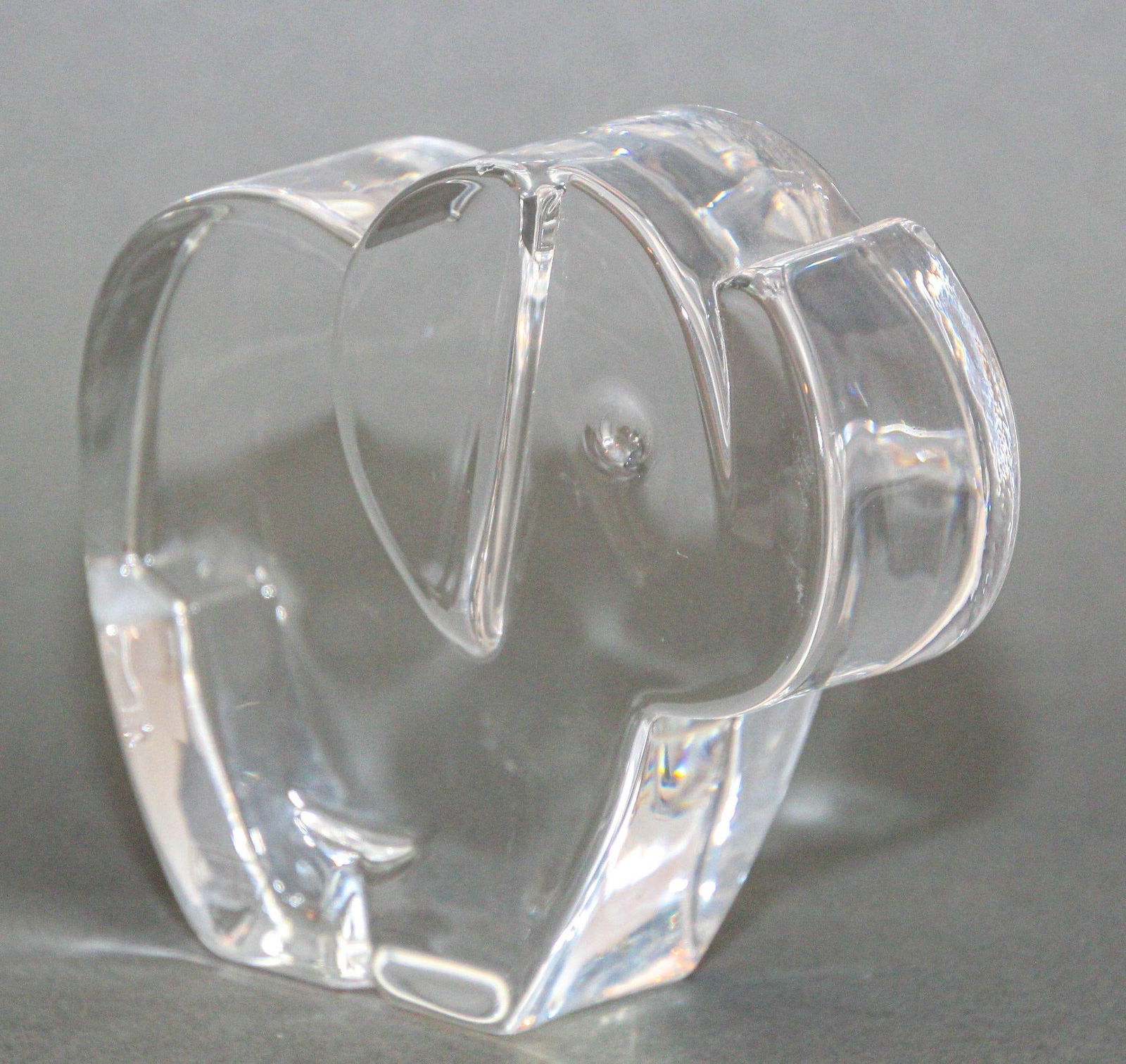 Orrefors Sweden Martti Rytkönen Crystal Elephant Orrefors Glass Paperweight - 4
