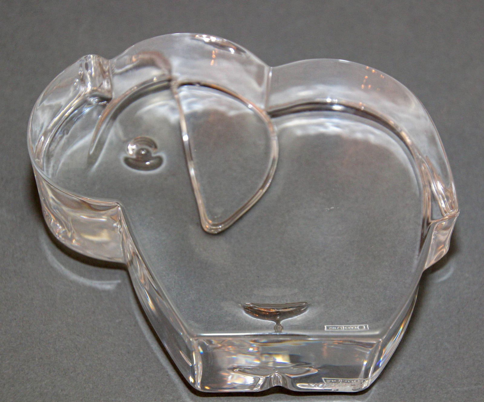 Orrefors Sweden Martti Rytkönen Crystal Elephant Orrefors Glass Paperweight - 6
