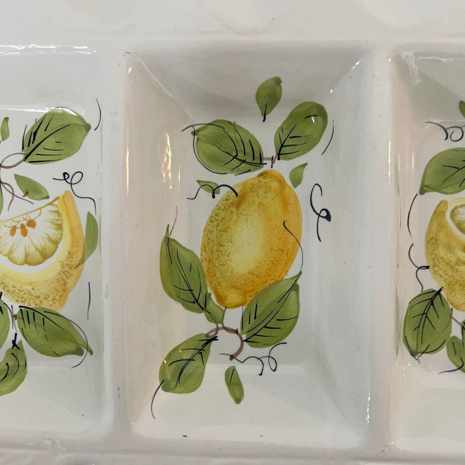 Italian Lemon Design Deviled Egg Plate - 5