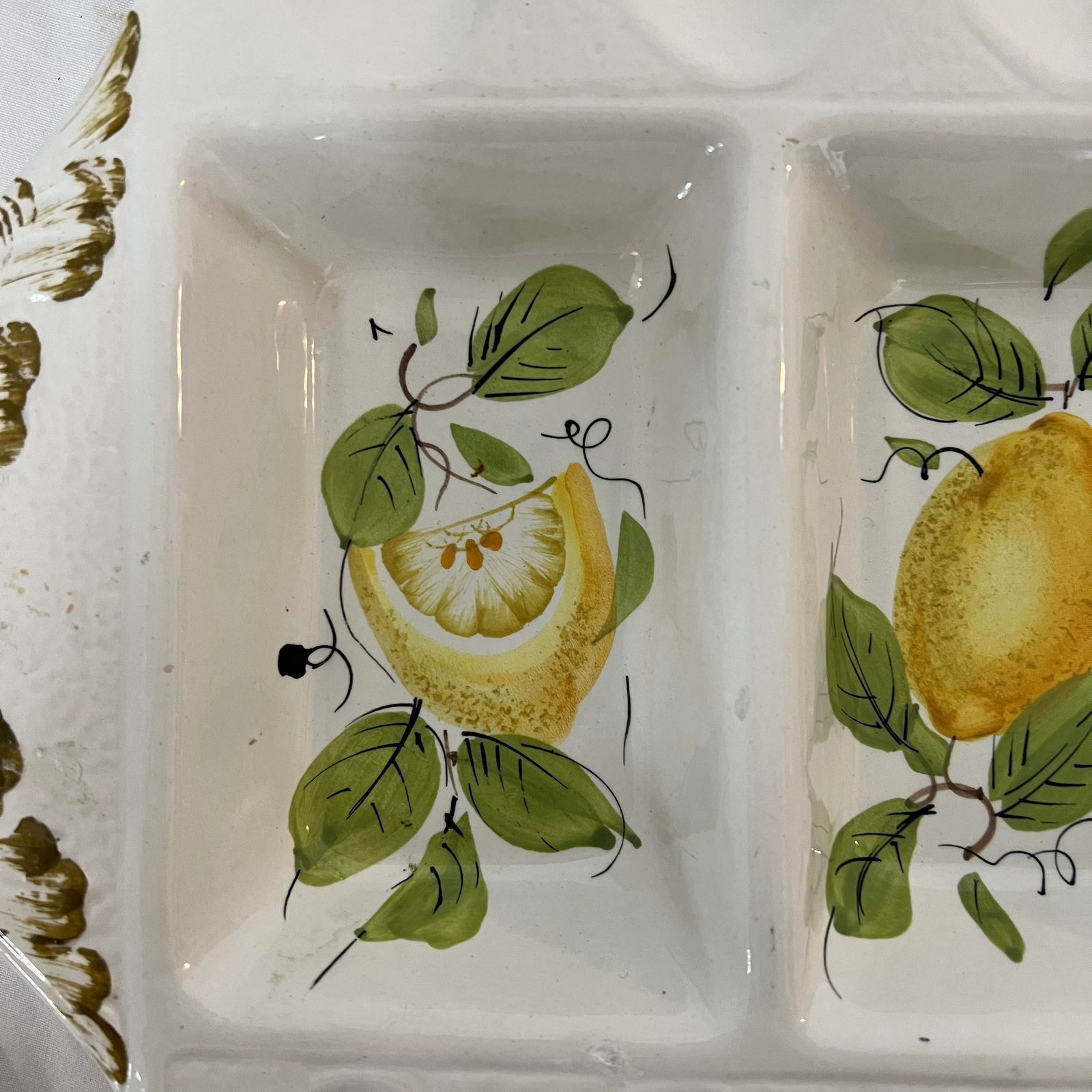 Italian Lemon Design Deviled Egg Plate - 6