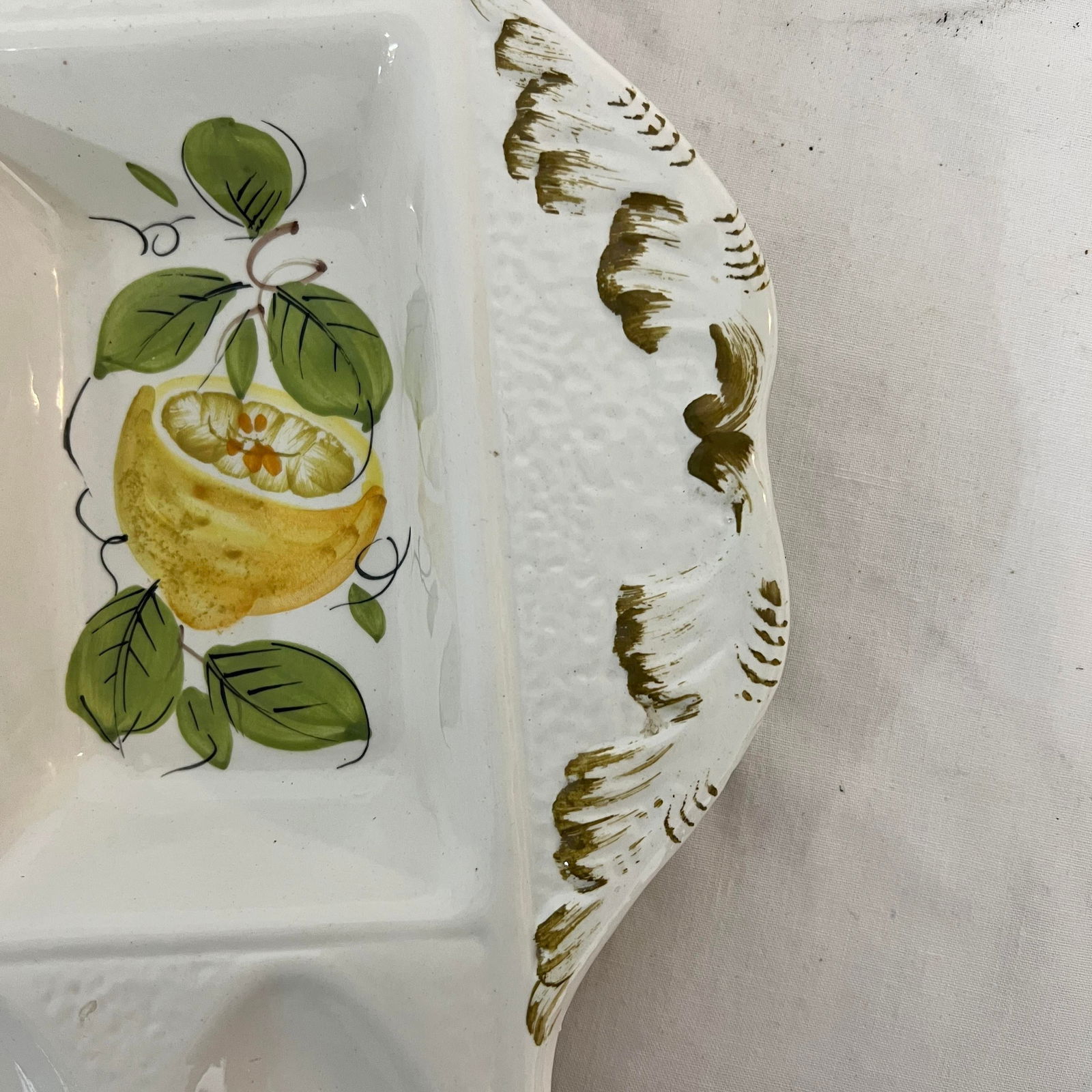Italian Lemon Design Deviled Egg Plate - 7